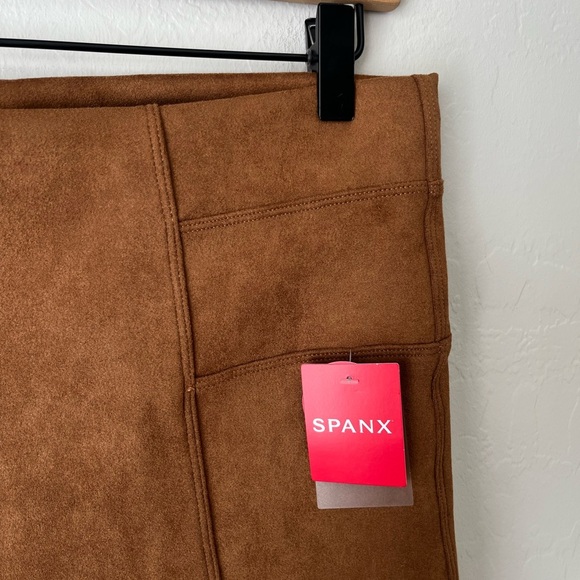 Spanx faux suede leggings camel XL NWT - Picture 5 of 9